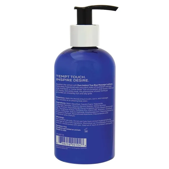 LifeStyles Vibrators | Pure Instinct Pheromone Body Lotion True Blue 8oz LifeStyles Vibrators | Pure Instinct Pheromone Body Lotion True Blue 8oz