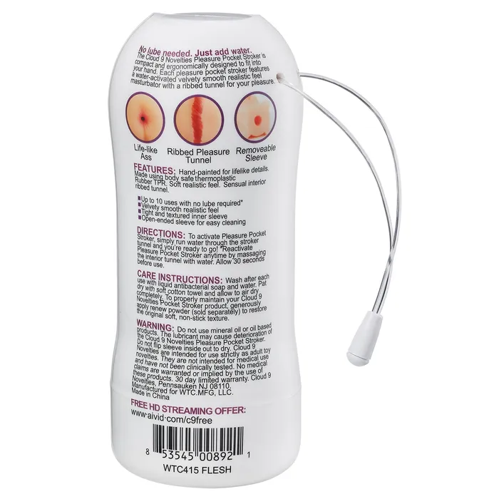 Male Sex Toys | Cloud 9 Novelties Cloud 9 Pleasure Anal Pocket Stroker Water Activated Male Sex Toys | Cloud 9 Novelties Cloud 9 Pleasure Anal Pocket Stroker Water Activated