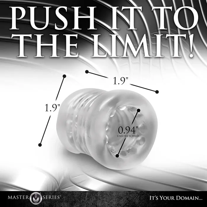 Master Series Ball Stack Ball Stretcher - Clear - Clear Ball Stretcher | XR Brands Male Sex Toys Master Series Ball Stack Ball Stretcher - Clear - Clear Ball Stretcher | XR Brands Male Sex Toys