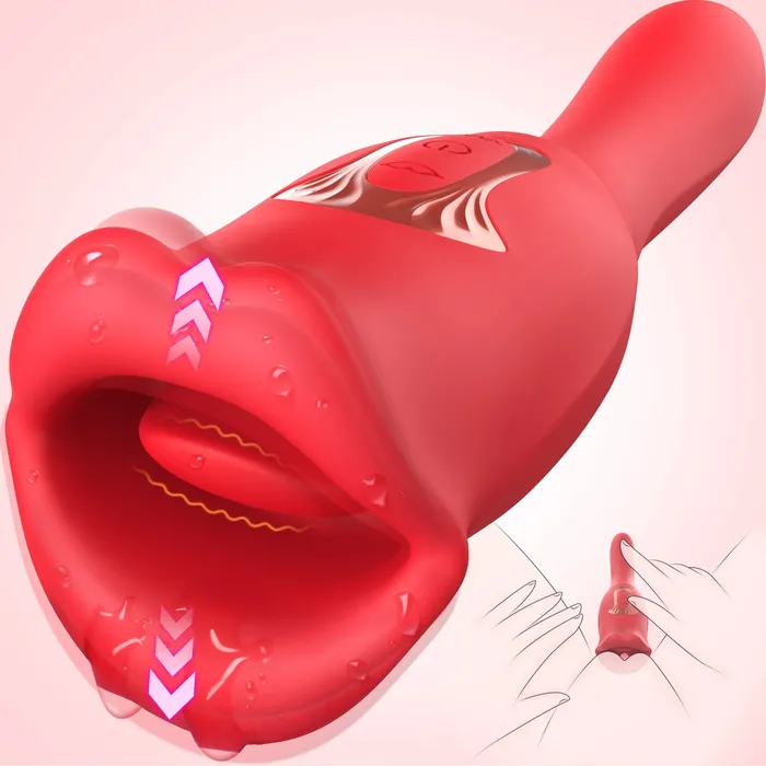 Playfulsextoy Female Sex Toys | Babs II - Biting Mouth Vibrating Tongue Clit Stimulator