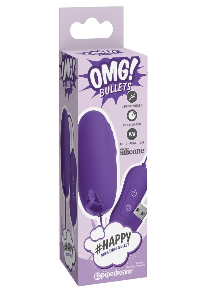 Female Sex Toys OMG Omg Bullets Happy USBPowered Silicone Vibrating Bullet Female Sex Toys OMG Omg Bullets Happy USBPowered Silicone Vibrating Bullet