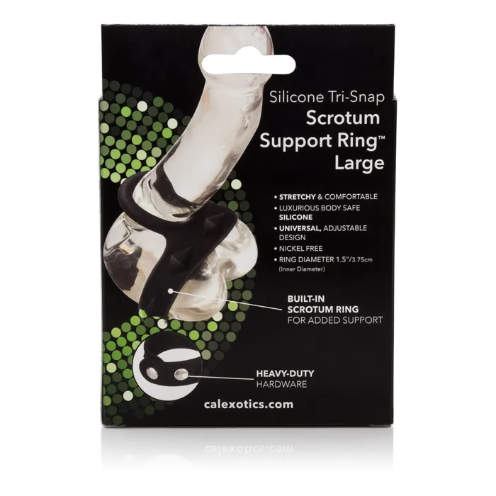 Silicone TriSnap Scrotum Support Ring Large California Exotic Male Sex Toys