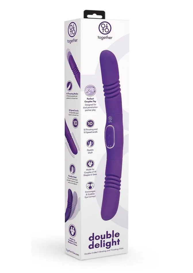 Together Toys Double Delight Rechargeable Silicone Couples Vibrator Together Toys Female Sex Toys