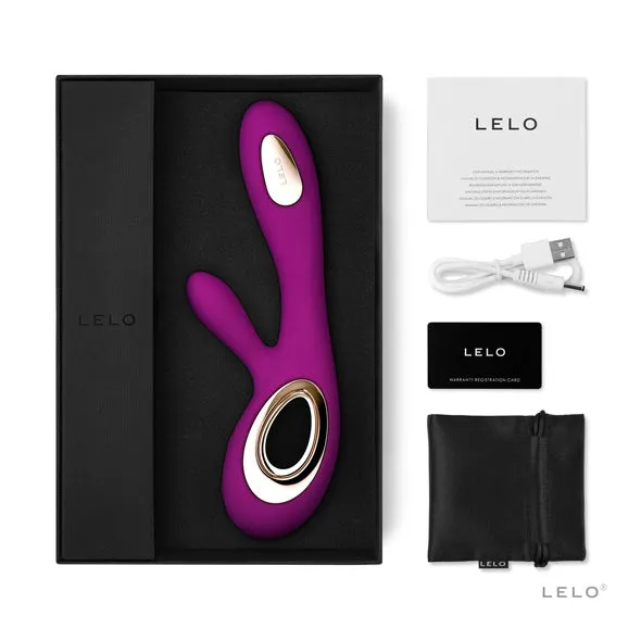 Lelo Soraya Wave Dual Rabbit Vibrator Deep Rose Lelo Vibrators Lelo Soraya Wave Dual Rabbit Vibrator Deep Rose Lelo Vibrators