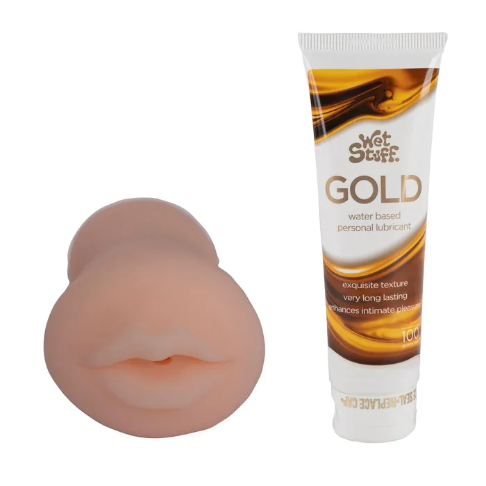 Playmate Male Sex Toys Passion Sleeve Wet Stuff Gold Bundle