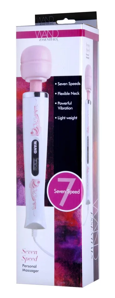 Vibrators 7 Speed Wand 110v Pink XR Brands Wand Essentials Vibrators 7 Speed Wand 110v Pink XR Brands Wand Essentials