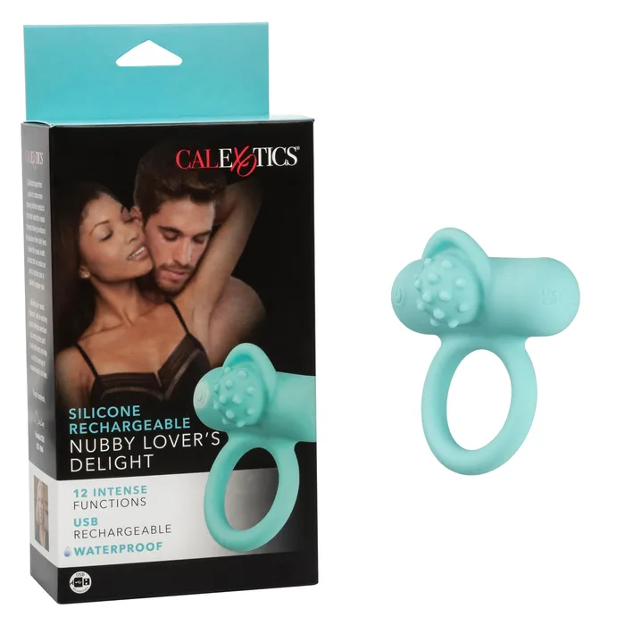 Vibrators CalExotics Silicone Rechargeable Nubby Lovers Delight Blue Vibrators CalExotics Silicone Rechargeable Nubby Lovers Delight Blue