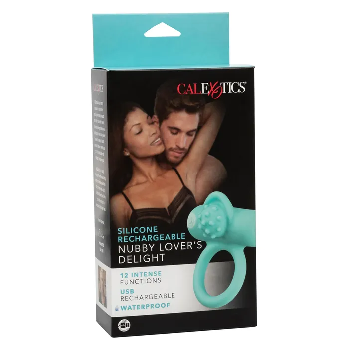 Vibrators CalExotics Silicone Rechargeable Nubby Lovers Delight Blue Vibrators CalExotics Silicone Rechargeable Nubby Lovers Delight Blue
