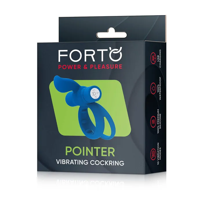 FORTO Vibrators FORTO Vibrating Pointer DualRing Blue