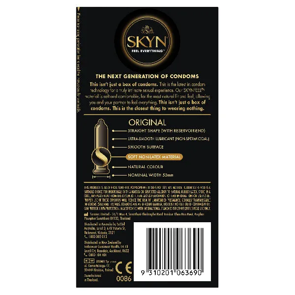 LifeStyles SKYN Original Condoms 10 Male Sex Toys