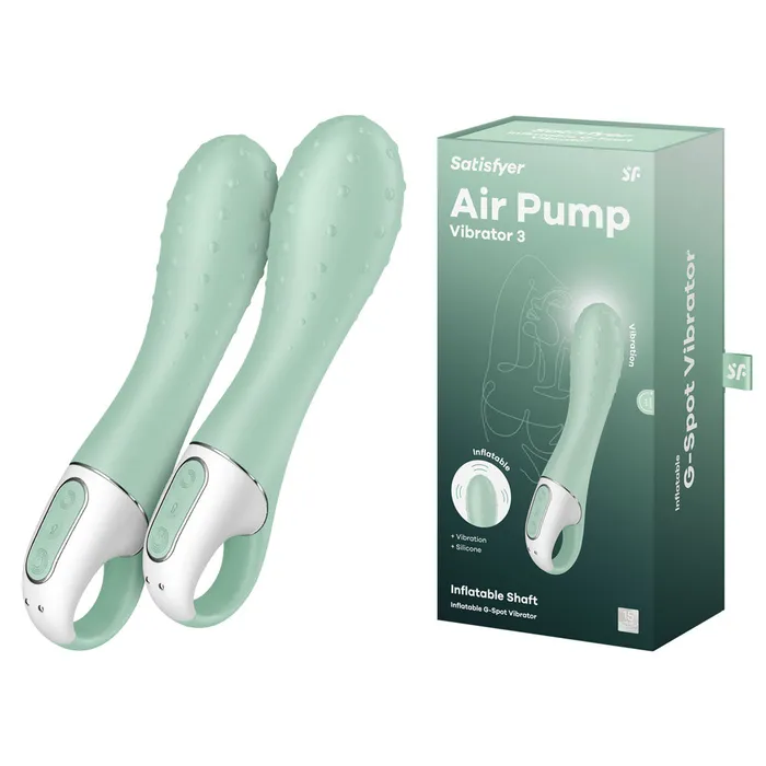 Satisfyer Vibrators Satisfyer Air Pump Vibrator 3 Mint USB Rechargeable Inflatable Vibrator Satisfyer Vibrators Satisfyer Air Pump Vibrator 3 Mint USB Rechargeable Inflatable Vibrator