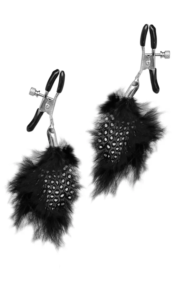 Couples Pipedream Products Fetish Fantasy Limited Edition Feather Nipple Clips