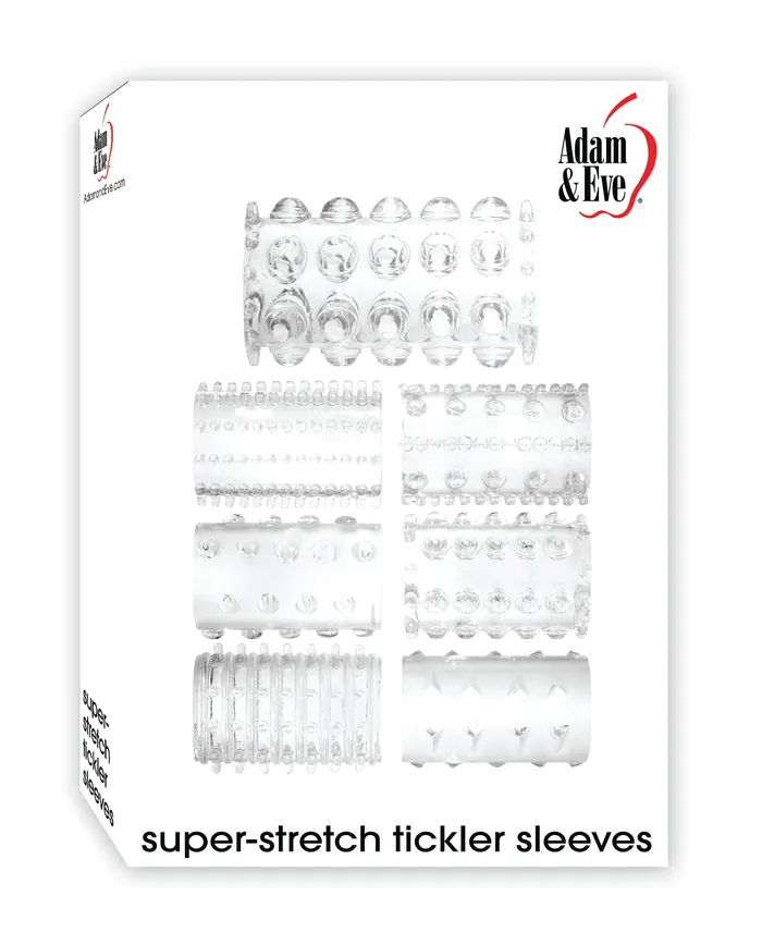 Evolved Novelties Female Sex Toys Adam Eve Super Stretch Tickler Sleeves