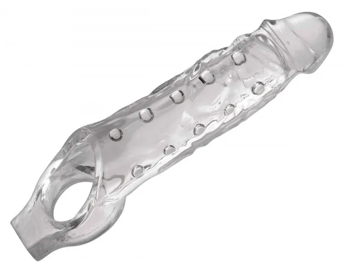 Size Matters Clearly Ample Penis Enhancer Sheath XR Brands Male Sex Toys