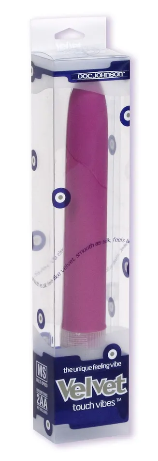 Vibrators Doc Johnson Novelties 7in Velvet Touch Vibrator Magenta