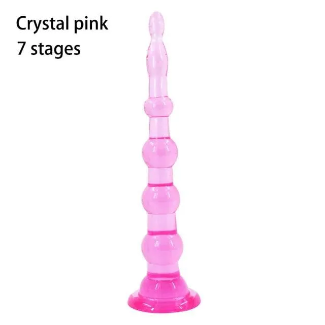 Women Rubber Anal Plug Beads Long Orgasm Vagina SxLife Official Male Sex Toys