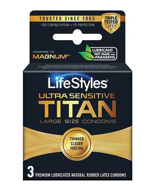 Male Sex Toys Paradise Marketing Lifestyles Ultra Sensitive Titan Condom Pack Of 3 Male Sex Toys Paradise Marketing Lifestyles Ultra Sensitive Titan Condom Pack Of 3