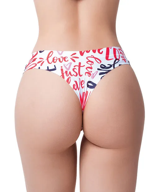 Mememe Mememe Love Message Printed Thong Vibrators Mememe Mememe Love Message Printed Thong Vibrators